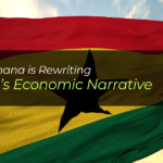 Ghana's economic growth is a model that African countries can learn from. This featured image outlines the article title with the Ghanian logo as the background